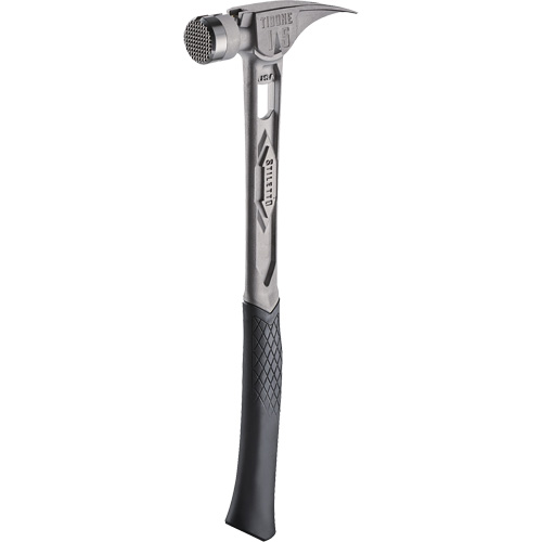 TIBONE Milled Titanium Framing Hammer, 15 oz., Solid Steel Handle, 17-17/50" L Chandler Sales