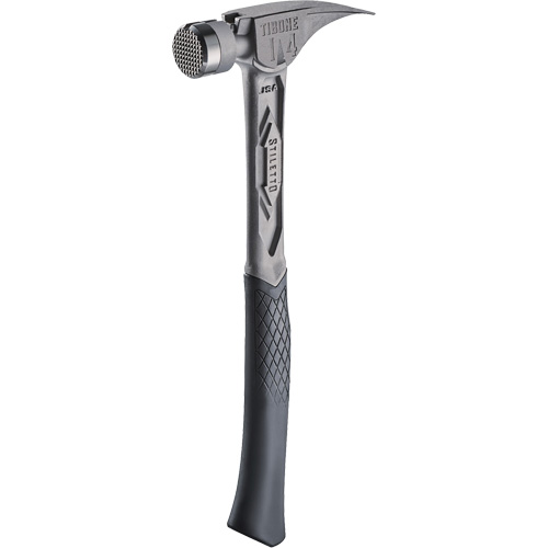 TIBONE Milled Titanium Framing Hammer, 14 oz., Solid Steel Handle, 15-1/4" L Chandler Sales