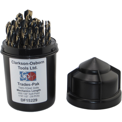 Two-Tone 29-Piece Mechanic's Drill Set, High Speed Steel Chandler Sales