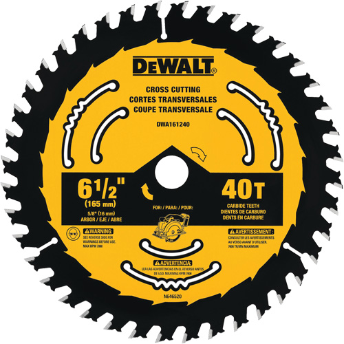 Circular Saw Blade, 6-1/2", 24 Teeth, Wood Use Chandler Sales