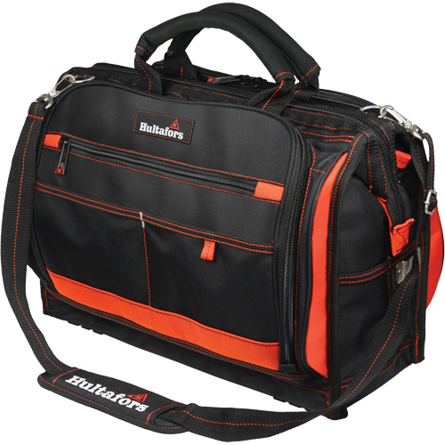 Porte-outils &agrave; compartiments multiples de 18", Polyester balistique, 50 pochettes, Noir/Rouge Chandler Sales