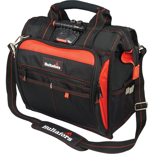 Sac &agrave; outils &eacute;clair&eacute; pour technicien, Polyester balistique, Noir/Rouge Chandler Sales