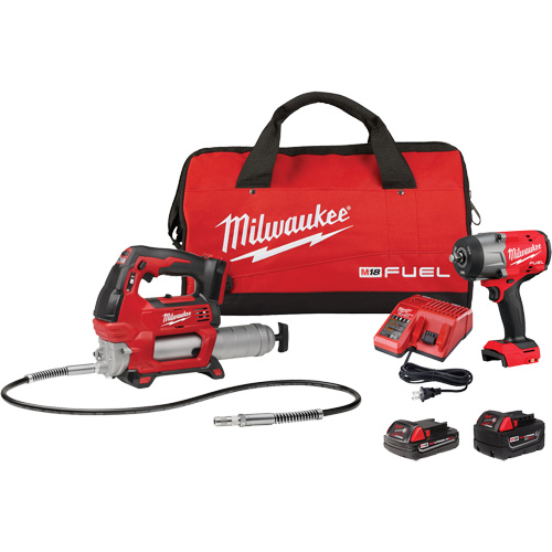 M18 Fuel HTIW with Friction Ring & Grease Gun Combo Kit, Lithium-Ion, 18 V Chandler Sales