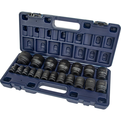 Jeu de douilles SAE, 19 Mcx, Chocs, Prise de 1/2" Chandler Sales