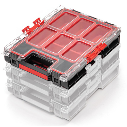 Arx Medium Organizer with Bins, 10-3/10" x 14-3/10" x 3", Black Chandler Sales