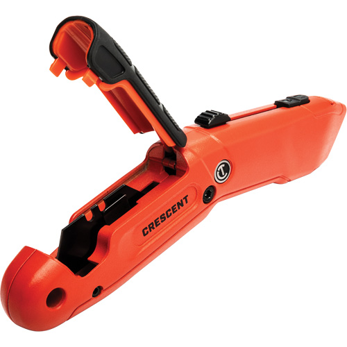 Couteau de s&eacute;curit&eacute; autor&eacute;tractable, 1", Acier, Prise en Aluminium Chandler Sales