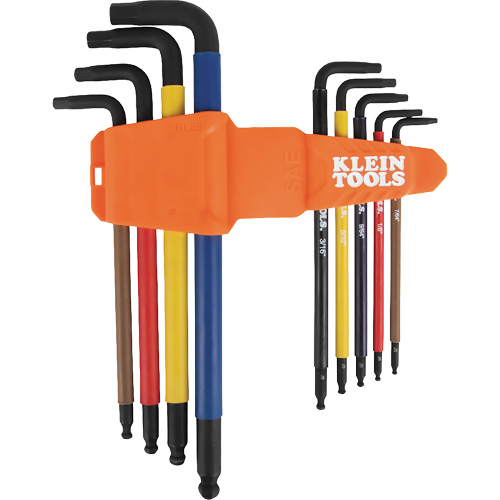 Jeu de cl&eacute; hex de style L extra longues et chromocod&eacute;es avec support, 9 mcx, Imp&eacute;rial Chandler Sales