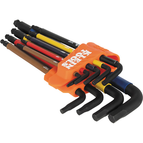 Jeu de cl&eacute; hex de style L extra longues et chromocod&eacute;es avec support, 9 mcx, Imp&eacute;rial Chandler Sales