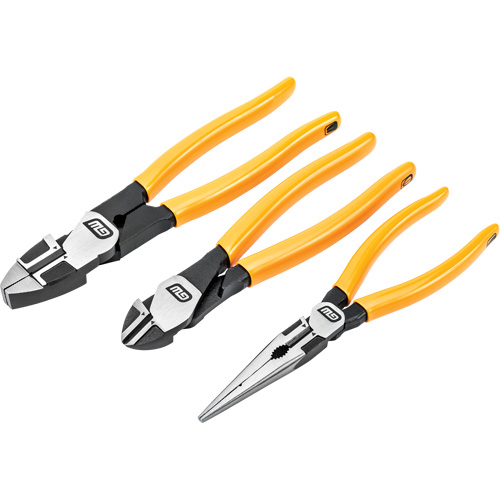 PITBULL Dipped Handle Electrician's Plier Set, 3 Pieces Chandler Sales