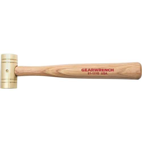 Brass Hammer with Hickory Handle, 1 lbs Head Weight, 11" L Chandler Sales