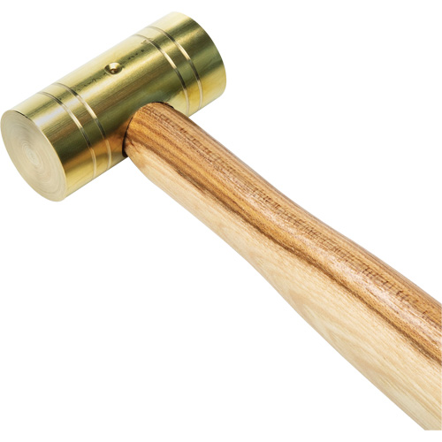 Brass Hammer with Hickory Handle, 1 lbs Head Weight, 11" L Chandler Sales