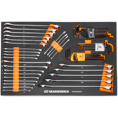 6-Point Combination Wrench and Hex Key Set in Foam Storage Tray Chandler Sales