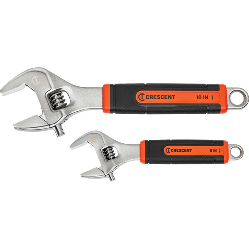 Quick-Fit-Jaw Adjustable Wrench Set, Adjustable, 2 Pieces, Imperial and Metric Chandler Sales