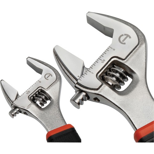 Quick-Fit-Jaw Adjustable Wrench Set, Adjustable, 2 Pieces, Imperial and Metric Chandler Sales
