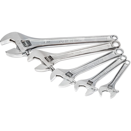 Chrome Wrench Set, Adjustable, 5 Pieces, Imperial and Metric Chandler Sales