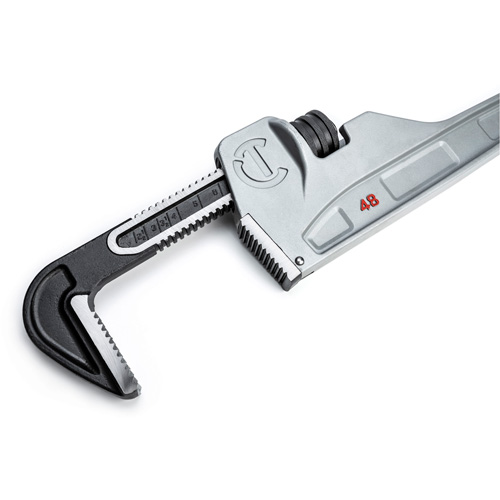 Cl&eacute; &agrave; tuyaux, Cap des m&acirc;choires 6", Longueur 48", Fini Rev&ecirc;tement en poudre, Prise Non-ergonomique Chandler Sales