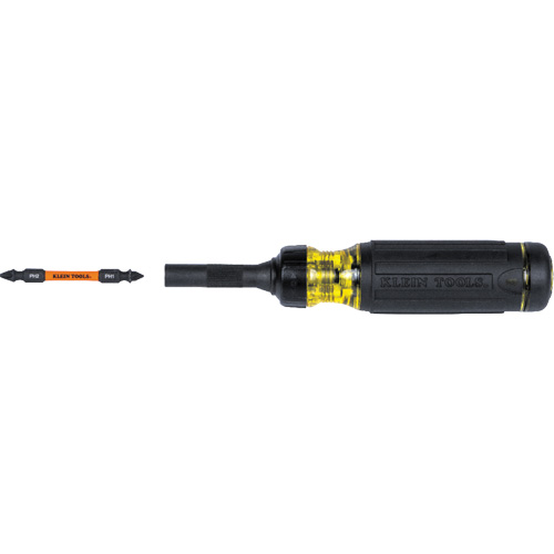 15-in-1 Ratcheting Impact-Rated Multi-Bit Torsion Zone Screwdriver, 9-1/2" L, Cushion Grip Handle Chandler Sales
