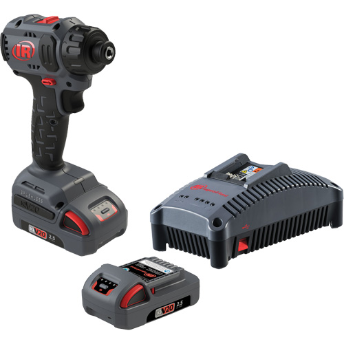 Cordless Compact Screwdriver Kit, 1/4", 37 ft-lbs Max. Torque, 20 V, Lithium-Ion Chandler Sales