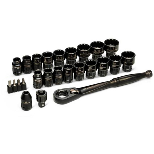 Ensemble de cliquets et douilles Pass-Thru, 25 Mcx, Prise de 3/8" Chandler Sales