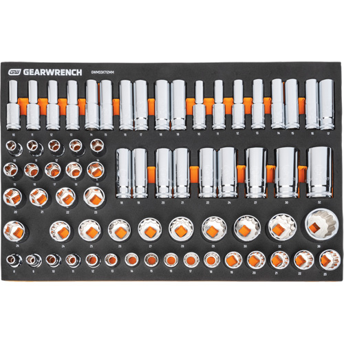 MEGAMOD Metric Mechanics Tool Set in Modular Foam Trays with Rolling Cabinet, 358 Pieces Chandler Sales