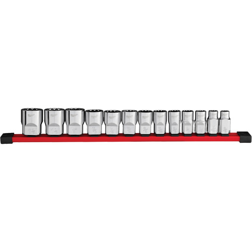 12-Point SAE Socket Set, 13 Pcs, 1/2" Drive Size Chandler Sales