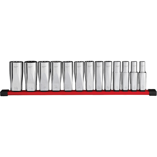 Jeu de douilles profondes SAE &agrave; 12 pans, 13 Mcx, Prise de 1/2", Profond Chandler Sales