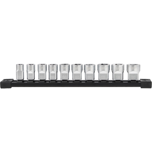 Douilles m&eacute;triques avec c&ocirc;t&eacute;s Four Flat, 10 Mcx, Prise de 3/8" Chandler Sales