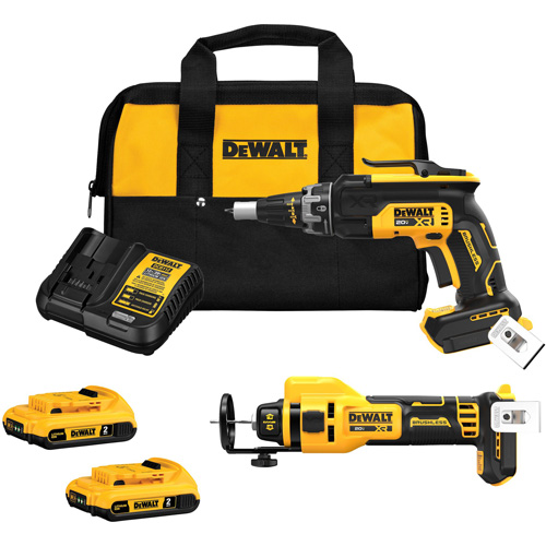 XR&reg; Brushless Drywall Screwgun & Cut-Out Tool Combo Kit, Lithium-Ion, 20 V Chandler Sales
