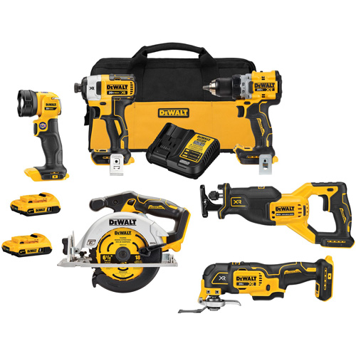 Ensemble six outils sans fil &agrave; moteur sans balai XR , Lithium-ion, 20 V Chandler Sales
