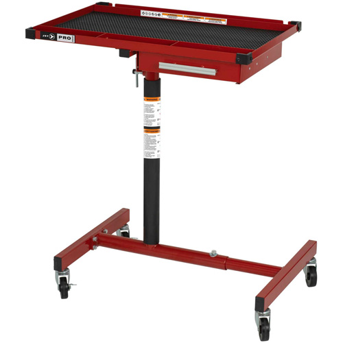 Plateau &agrave; outils pour sous le capot &agrave; hauteur ajustable JUHT-220S, 1 tiroirs, 19-7/8" lo x 28-3/4" la x 47-3/4" h, Noir/Rouge Chandler Sales