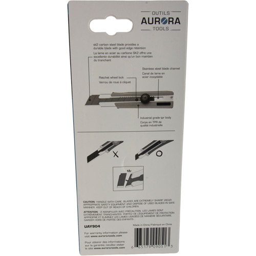 25mm Retractable Knife, Stainless Steel, Heavy-Duty, Rubber Handle Chandler Sales