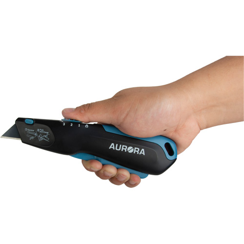 Retractable Safety Knife , Stainless Steel, Heavy-Duty, Plastic/Aluminum Handle Chandler Sales