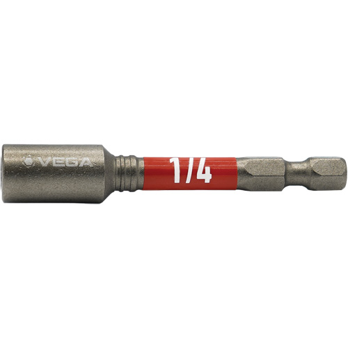Impactech&reg; Nut Driver, 1/4" Tip, 1/4" Drive, 2-9/16" L, Magnetic Chandler Sales