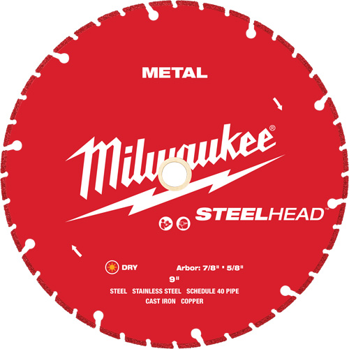 STEELHEAD Cutting Diamond Blade, 9", Metal Use Chandler Sales