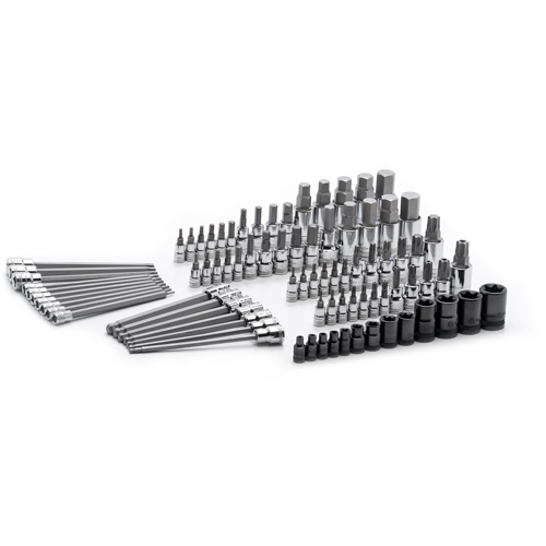 Jeu de forets SAE/m&eacute;triques, Torx externe/Hexagonale/Sph&egrave;re hexagonale/Torx/Torx inviolable, Prise 1/4"/3/8"/1/2", 84 mr Chandler Sales