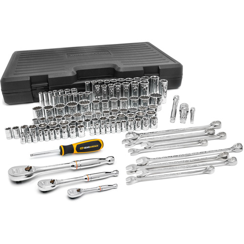 Jeu d'outils pour m&eacute;caniciens &agrave; 6 et 12 pans standards et profonds de 1/4", 3/8" et 1/2" SAE/m&eacute;triques Chandler Sales