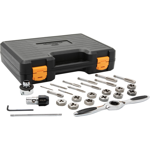 Jeu de tarauds et fili&egrave;res &agrave; cliquet m&eacute;triques, 27 Morcea Chandler Sales