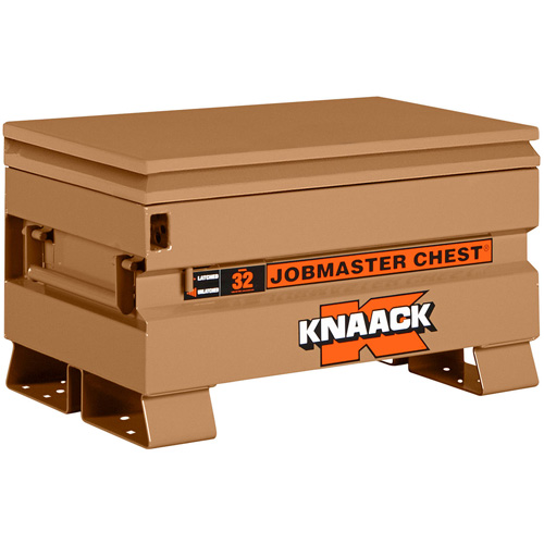 Model 32 Jobsite Chest with Padlock, 32" x 19" x 19", Steel, Tan Chandler Sales