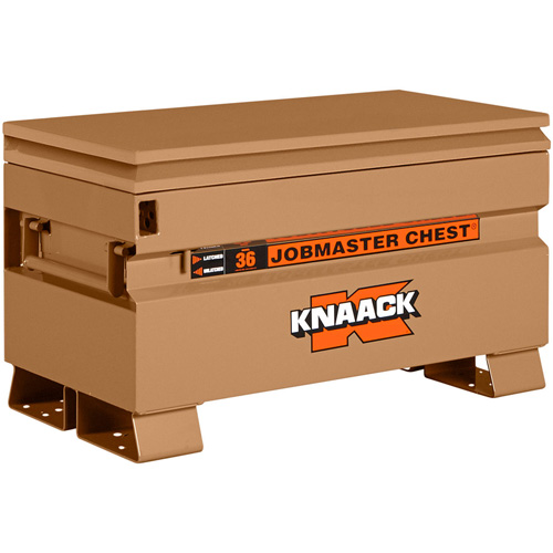 Model 36 Jobsite Chest with Padlock, 36" x 19" x 21-1/2", Steel, Tan Chandler Sales