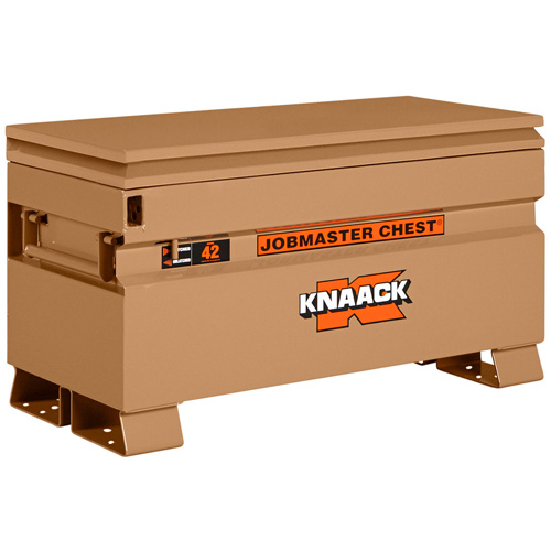 Model 42 Jobsite Chest with Padlock, 42" x 19" x 23-3/8", Steel, Tan Chandler Sales