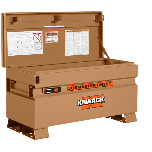 Model 42 Jobsite Chest with Padlock, 42" x 19" x 23-3/8", Steel, Tan Chandler Sales
