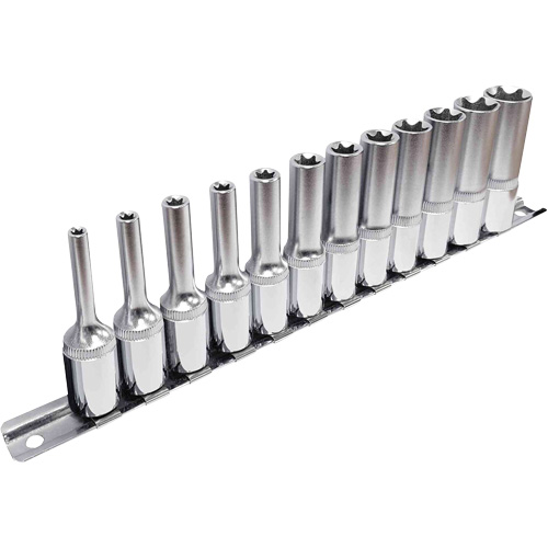 External TORX&reg; Socket Set, 12 Pcs, 3/8" Drive Size, Deep Chandler Sales