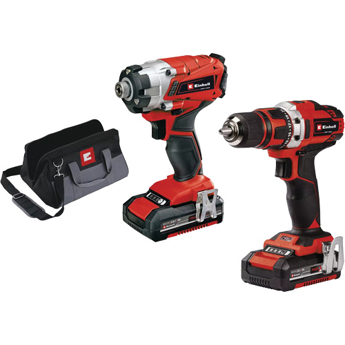 Ensemble perceuse 1/2” et cl&eacute; &agrave; chocs 1/4” sans fil, Lithium-ion, 18 V Chandler Sales