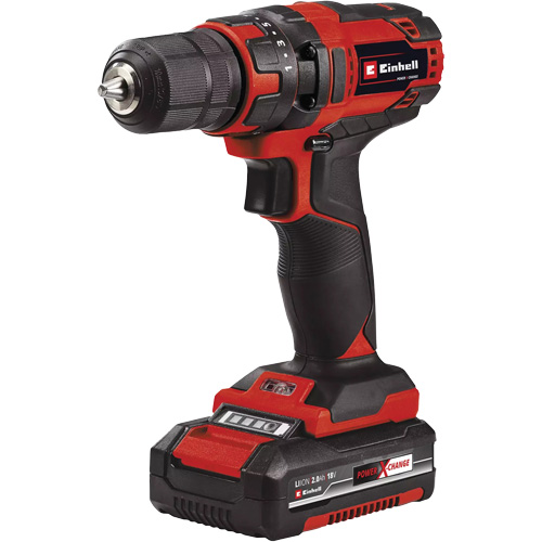 Cordless Drill/Driver Kit, Lithium-Ion, 18 V, 3/8" Chuck, 310 in-lbs Torque Chandler Sales