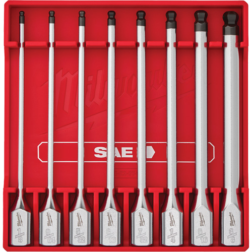 Long SAE Bit Socket Set, Hex Ball, 3/8" Drive, 8 Pcs Chandler Sales