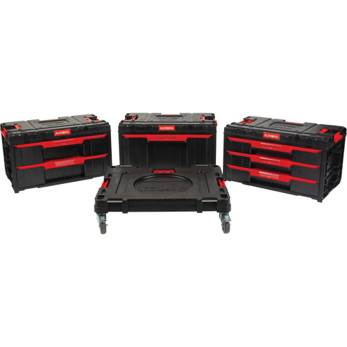 Socle roulant Arx avec jeu de roulettes pivotantes 4 mcx, 23-1/10" x 15" x 22-1/2", Noir Chandler Sales