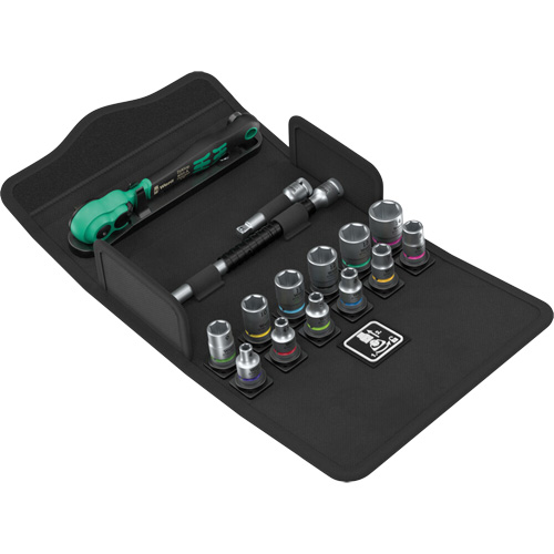 Jeu de cl&eacute; &agrave; cliquet SA 13 Zyklop Comfort avec levier dinversion, 15 Mcx, Prise de 1/4" Chandler Sales