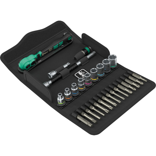 Jeu de cl&eacute; &agrave; cliquet SA 14 Zyklop Comfort avec levier dinversion, 28 Mcx, Prise de 1/4" Chandler Sales