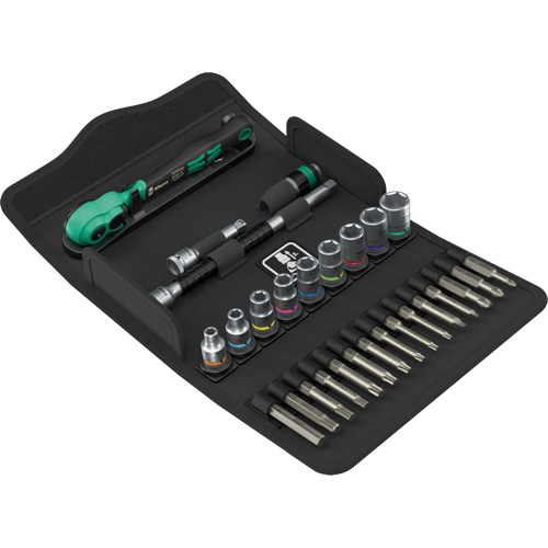 SA 15 Zyklop Comfort Ratchet Set with Reversing Lever, 28 Pcs, 1/4" Drive Size Chandler Sales