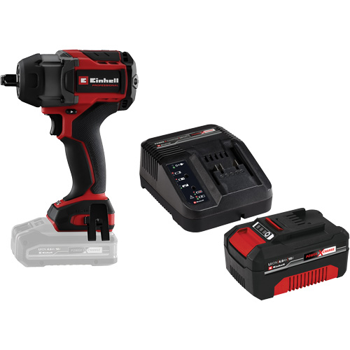 Cl&eacute; &agrave; chocs professionnelle sans fil avec batterie 4 Ah PXC et ensemble de d&eacute;part de chargeur, 18 V, Mandrin 1/2" Chandler Sales